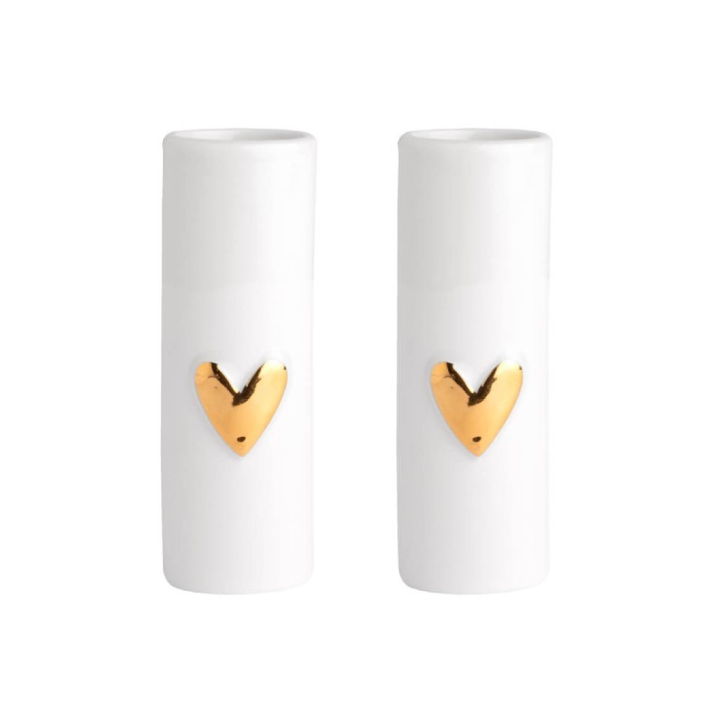 Set 2 mini vases Coeur