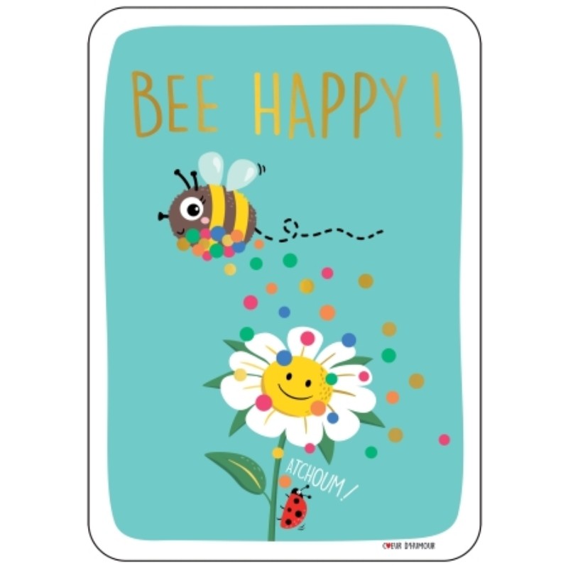 Carte postale Bee Happy