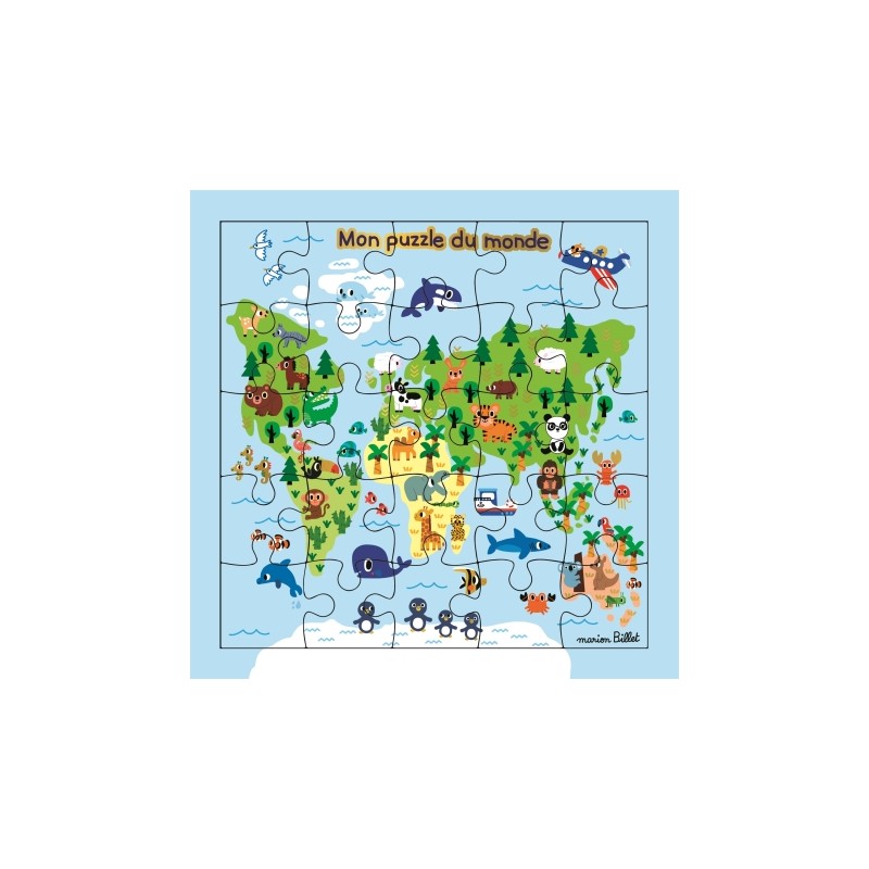 Carte puzzle Monde