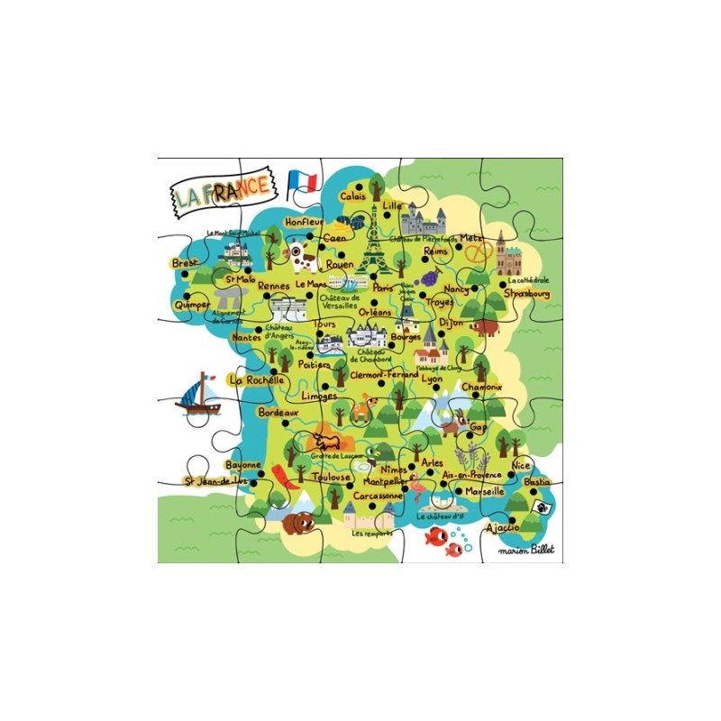 Carte puzzle France