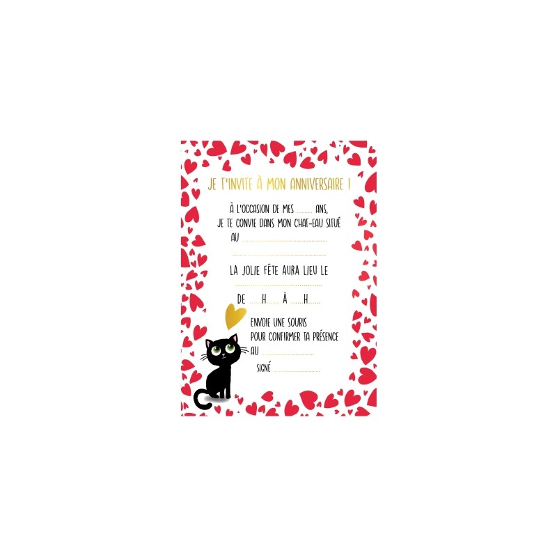 Lot de 8 cartes invitations...