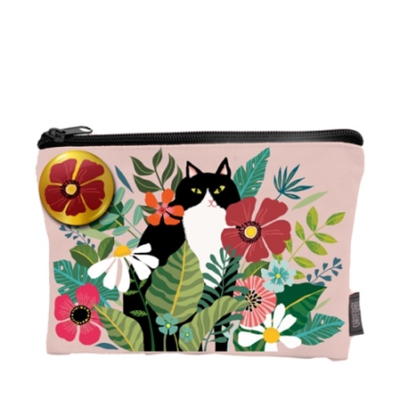 Trousse avec badge Chat Arty