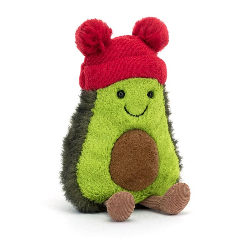 Peluche avocat bonnet rouge