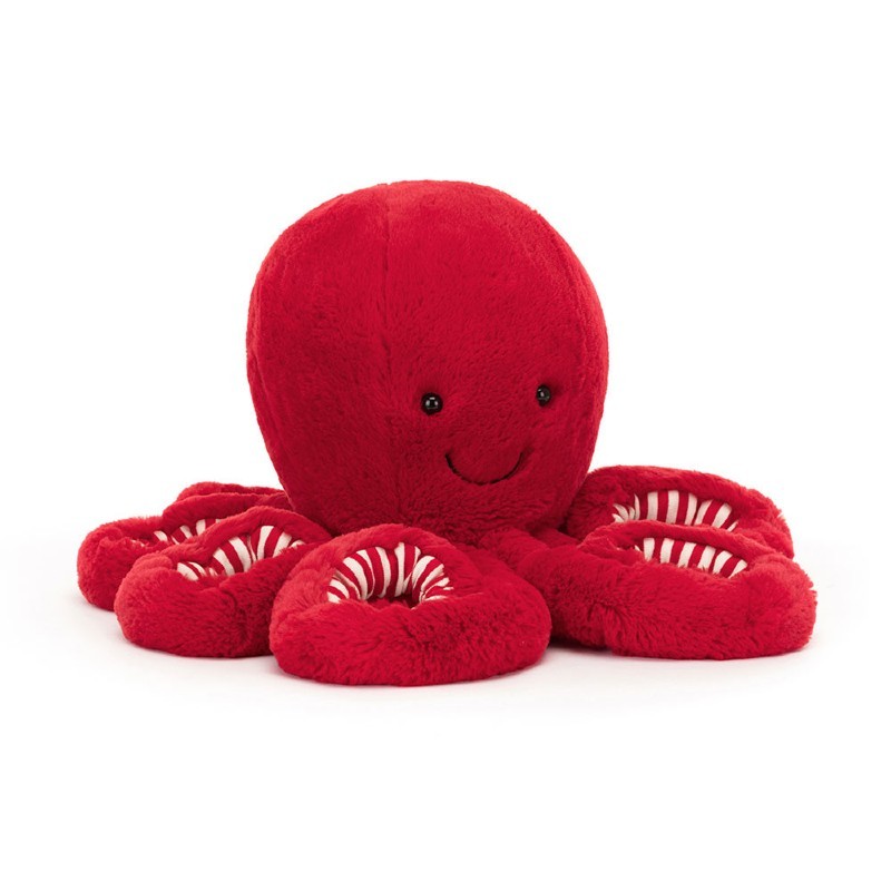 Peluche pieuvre cranberry