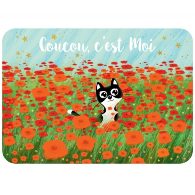 Carte Coucou c'est moi chat