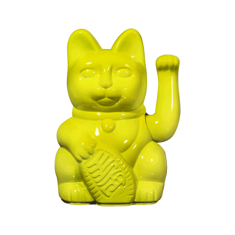 Lucky cat jaune Brillant