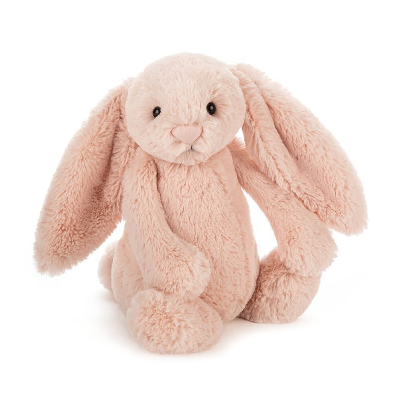 Peluche lapin uni rose