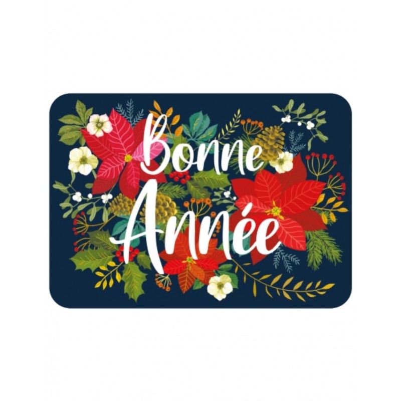 Carte bonne année - Poinsettia