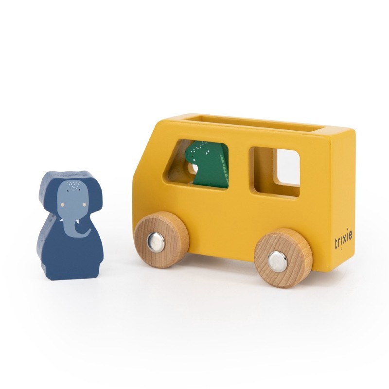 Set de voiture animaux en bois