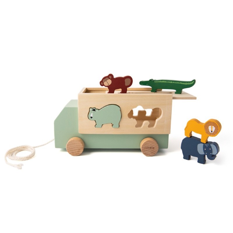 Camion en bois - Animaux