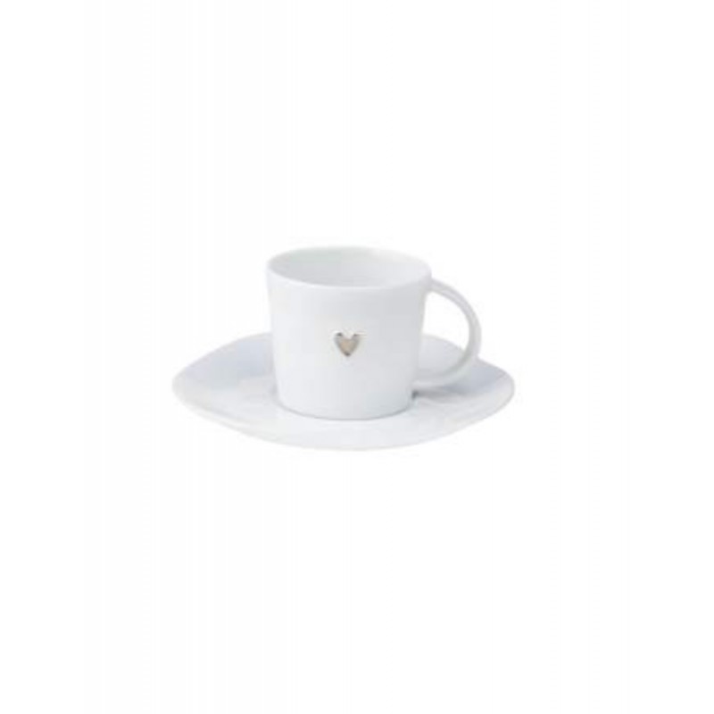 Tasse et soucoupe Coeur -...