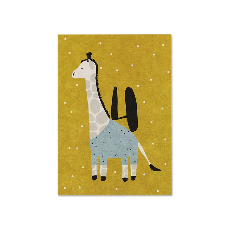 Carte simple Girafe 4 ans