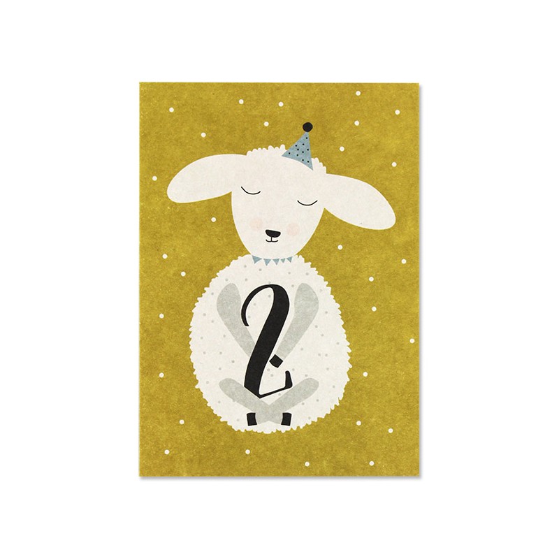 Carte simple Mouton 2 ans
