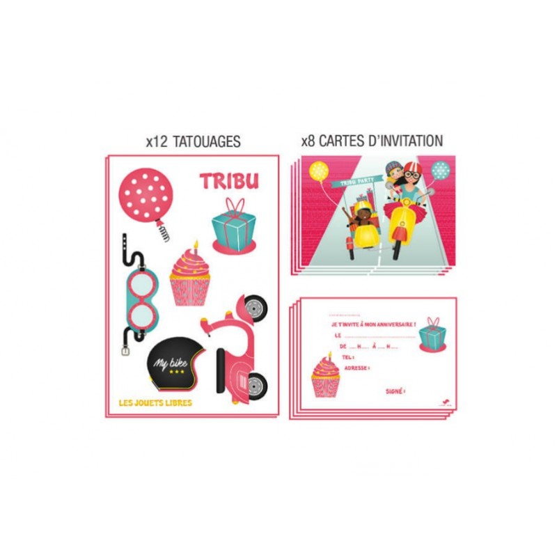 Cartes invitation tribu Biker