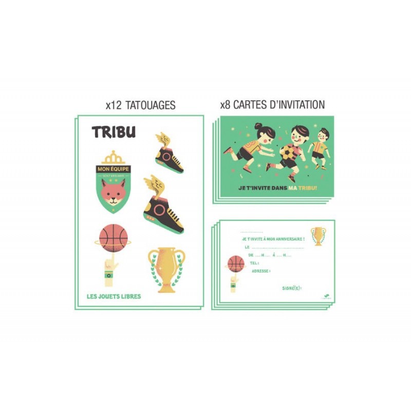 Cartes invitation tribu Sport