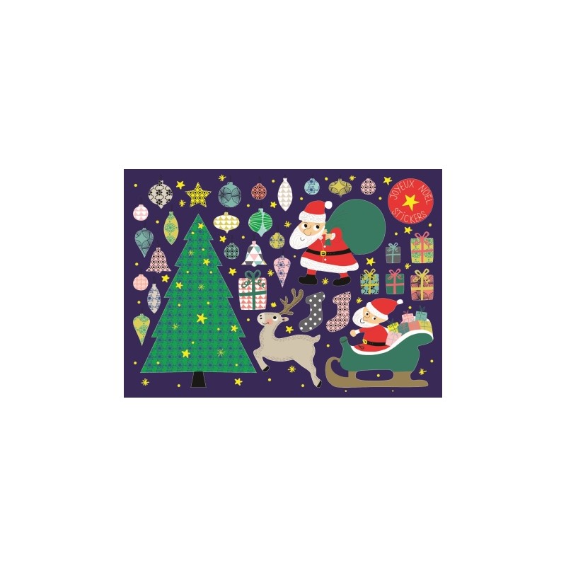 Carte stickers Joyeux Noël