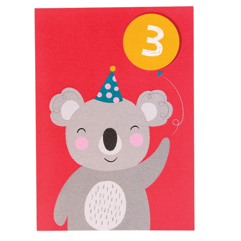 Carte double Koala 3 ans