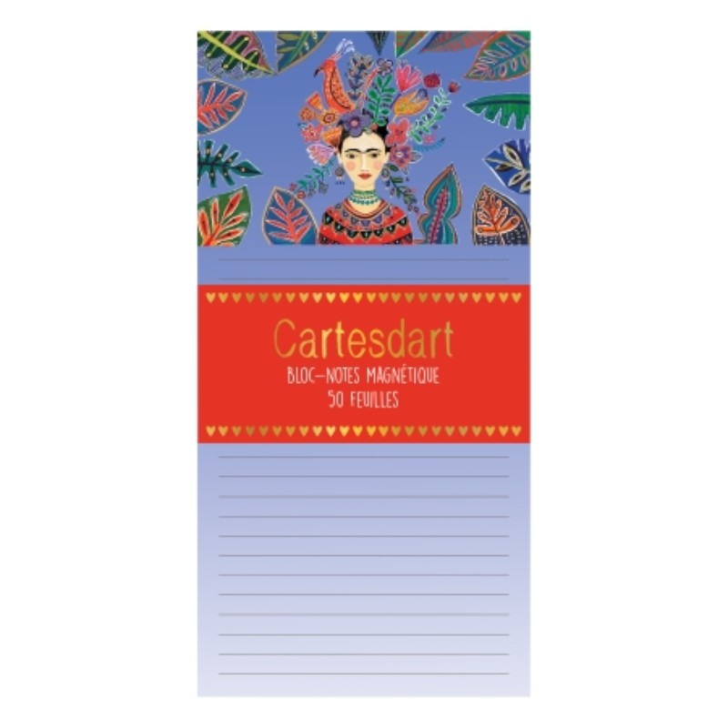 Bloc notes magnétique Frida Kahlo des éditions Carte d'art